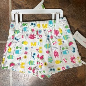 NWT Little Girl’s Wonder Kids Summer Theme Cotton Shorts Size 3T